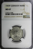 Germany-Federal Republic 1969 F 1 Mark Stuttgart NGC MS67 TOP GRADED KM# 110(08)