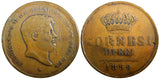 Italian States NAPLES Ferdinand II Copper 1859 10 Tornesi 38mm KM# 369 (23 503)