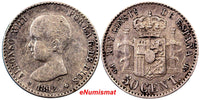 Spain Alfonso XIII SILVER 1892 (92) PG-M 50 Centimos KM# 690 (9009)