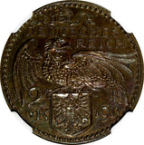 GERMANY PRUSSIA Goetz Copper Pattern 1913 2 Mark NGC UNC Schaaf-111/G3 (011)