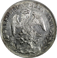 Mexico FIRST REPUBLIC Silver 1891 Zs FZ 8 Reales Zacatecas aUNC KM# 377.13 (151)