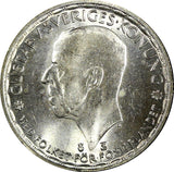 Sweden Gustaf V Silver 1946 TS 1 Krona Choice UNC 25mm KM# 814 (22 108)