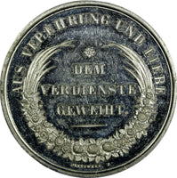 Germany Frankfurt Tin 1848 Medal Archduke Johann by Drentwett 37mm,aUNC (10602)