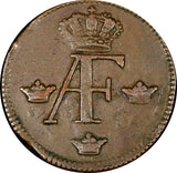 SWEDEN Adolf Frederick (1751-1771) Copper 1763 S.M. 1 Ore 30mm KM# 460 (21 360)