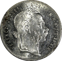 Hungary Franz Joseph I (1848-1916) Silver 1879 KB 1 Forint  AU-UNC KM#453.1(087)