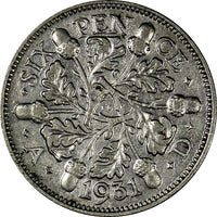 Great Britain George V Silver 1931 6 Pence KM# 832 (20 415)