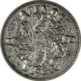 Great Britain George V Silver 1931 6 Pence KM# 832 (20 415)