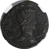 ROMAN.Gallienus AD 253-268  BI Double-Denarius / Rev. Antelope  NGC (028)