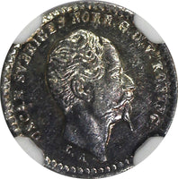 SWEDEN Oscar I (1844-1859) Silver 1855 T 10 Ore NGC AU58 KM# 683 (011)