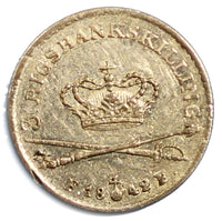 Denmark Christian VIII Silver 3 Rigsbank Skilling 1842 K//FF  Choice XF KM# 729