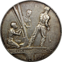 FRANCE Bronze Silver Medal 1900 ART MEDAL PARIS.EIFFEL TOWER.SCARCE 41 mm (9668)