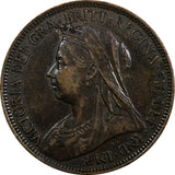 Great Britain Victoria Bronze 1901 1/2 Penny Last Year Type  KM# 789 (20 595)