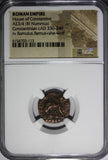ROMAN Constantinian Dynasty AE3/4 Nummus AD 330-340 / She-Wolf &Twins NGC (113)