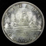CANADA Elizabeth II Silver 1963 $1.00 Dollar High Grade KM# 54  (22 768)