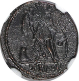 Roman Constantinian AD 330-340 AE3/4 NUMMUS NGC Rev.Constantinopolis/Victory (5)