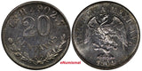 Mexico Silver 1904 Cn H 20 Centavos Choice Unc Culiacan Mint  KM# 405 (11 286)