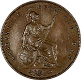GREAT BRITAIN Victoria Copper 1858 1 Penny BETTER DATE KM# 739 (20 742)