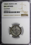 Mexico ESTADOS UNIDOS MEXICANOS 1906 M 20 Centavos NGC UNC DETAILS KM# 435 (071)