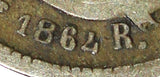 Guatemala Silver 1867 R  1 Real Inverted "7" in Date SCARCE ERROR KM# 141  (26)