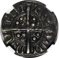 ENGLAND Edward I Silver (1279-1307) 1 Penny London NGC XF45 Toned S-1398 (001)