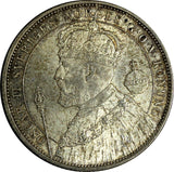 SWEDEN Silver Jubilee Oscar II 1897 EB 2 Kronor High Grade KM# 762 (20 760)