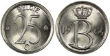 Belgium Baudouin I Copper-Nickel 1964 25 Centimes Dutch text GEM BU KM# 154 (49)