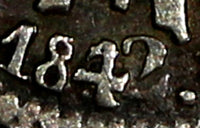 Mexico Silver 1842/3 D RM 1/2 Real OVERDATE Durango Mint KM# 370.3 (15 473)