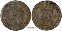 Netherlands WEST FRIESLAND Silver 1793 1 Gulden Toned KM# 97.5 (365)