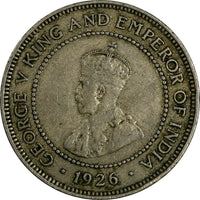 Jamaica George V Copper-nickel 1926 1/2 Penny Mintage-240,000 KM# 25 (18 622)