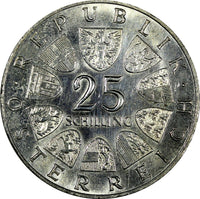 Austria Maria Theresia Silver 1967 25 Schilling UNC  KM# 2901 (19 034)