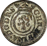 Riga.Livonia Christina of Sweden (1632-1654) Silver 1644 Solidus 0,67g.KM# 21(6)