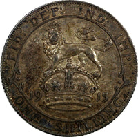 Great Britain George V Silver 1915 1 Shilling XF Toning KM# 816;S-4013 (11 371)
