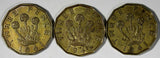 Great Britain George VI LOT OF 3 COINS 1941 3 Pence WWII Issue KM# 849 (20 239)