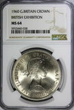 Great Britain Elizabeth II 1960 Crown NGC MS64 British Exhibition KM# 909 (038)
