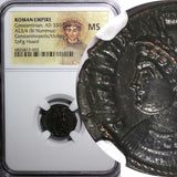 Roman Constantinian AD 330-340 AE3/4 NUMMUS NGC MS  Constantinopolis/Victory (3)