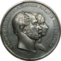 GERMANY Medal 1861 Wilhelm I and Princess Augusta Anniversary Coronation 45,5mm