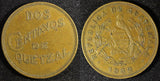 GUATEMALA Brass  1932  2 Centavos Toned High Grade KM# 250 (23 223)