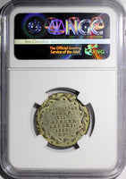 Denmark Frederik VI 1808-MF 1/6 Rigsdaler NGC AU55 Offering Fatherland KM# 664