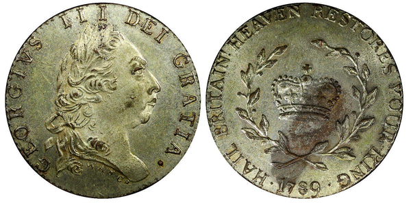 Great Britain Middlesex George III Silvered 1789 1/2 Half Penny Token D&H-939