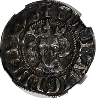 ENGLAND Edward I Silver (1279-1307) 1 Penny London NGC XF45 Toned S-1398 (001)