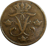Sweden Frederick I Copper 1749 1 Ore, S.M.  Choice Details  KM# 416.1 (6451)