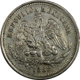 MEXICO Silver 1882 Mo M 25 Centavos Mexico Mint -212,000 ch.VF KM#406.7 (19 086)