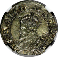 FRANCE Besancon Charles V Silver 1544 1 Carolus NGC AU58 TOP GRADED SCARCE MB# 6