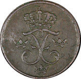 Sweden Frederick I Copper 1731 S.M. 1 ORE Early Date Type KM#416.1  (21 352)