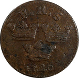 Sweden Frederick I Copper 1720 KM 1 Ore  OVERSTRUCK on 1 Daler KM# 383.1(18 678)