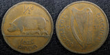 Ireland Republic Bronze 1937 1/2 Penny  Sow with piglets KM# 2 (23 087)