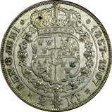 SWEDEN Oscar II Silver 1907 EB 2 Kronor Golden Wedding Anniversary KM# 776 (124)