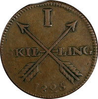 SWEDEN Carl XIV Johan Copper 1825 1 Skilling Mintage-472,000 KM# 597 (17 864)