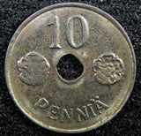 FINLAND Iron 1944 10 Pennia WWII Issue BU Coin KM#34.1 (23 019)