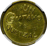 Guatemala Brass 1948 1 Centavo NGC UNC DETAILS KM# 249 (020)